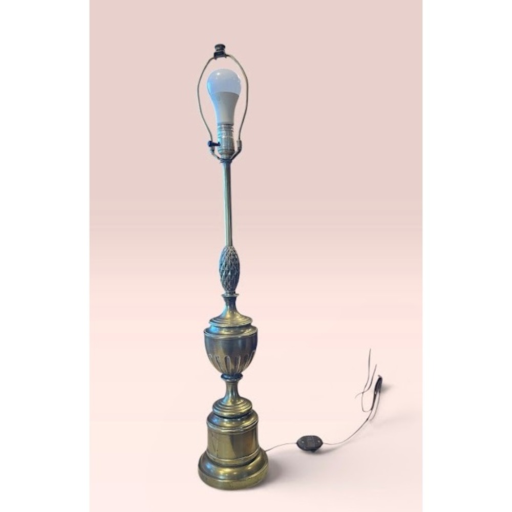 Stiffel Vintage Brass Pineapple Table Lamp MCM Hollywood Regency Lighting